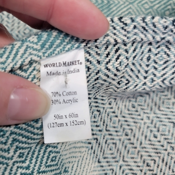 World Market Woven Throw 50 x 60 - Picture 3 of 3